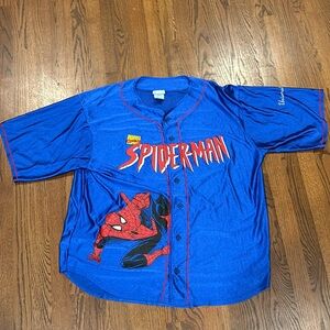 Marvel Spider-Man Baseball Jersey Shirt - Blue & Red